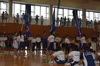 部旗引き継ぎ